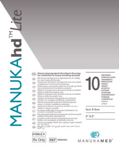 MANUKAhd®Lite-hunajalla kyllästetty geeliytyvä